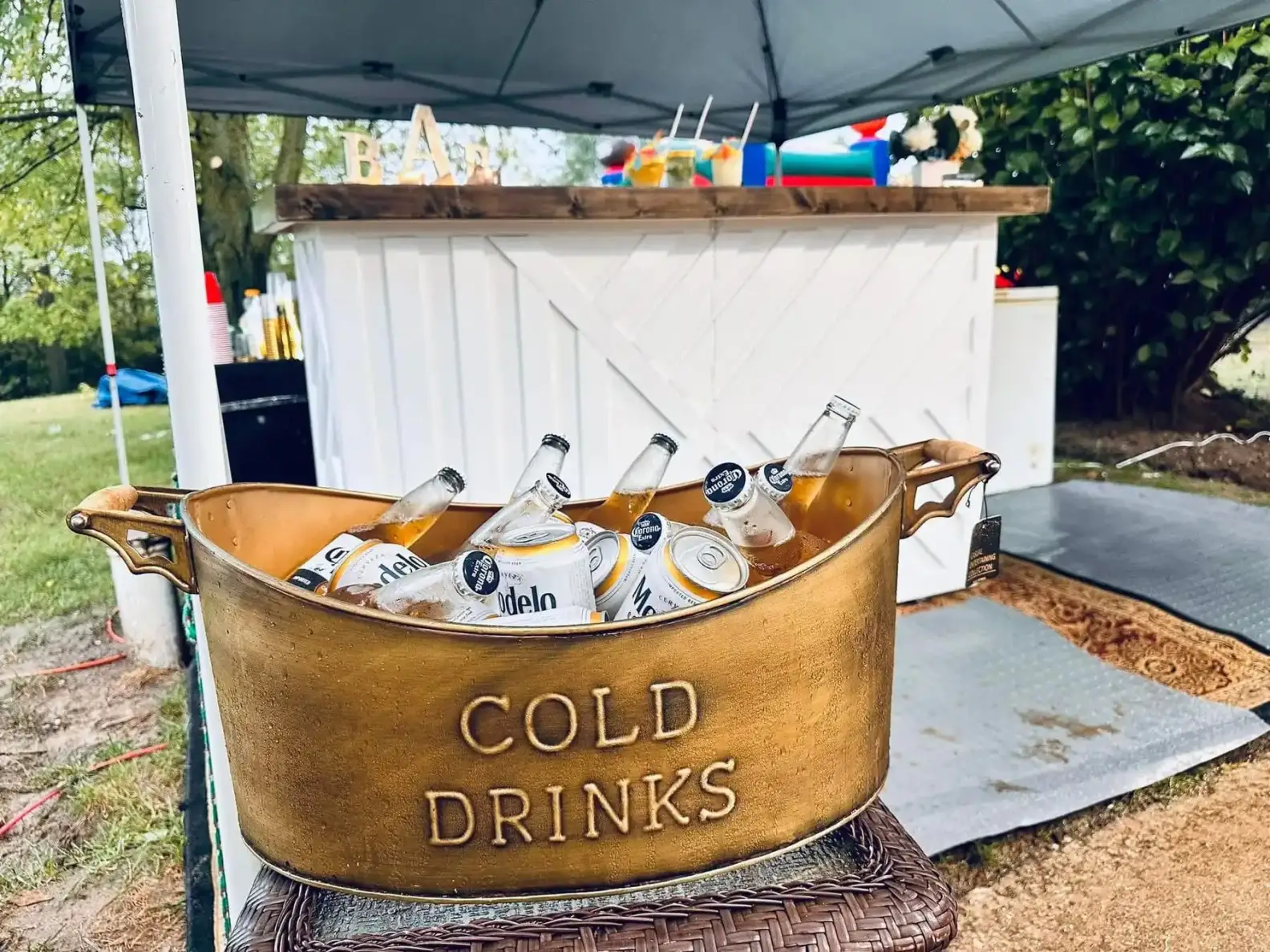 Chilled drinks served at a stylish bar